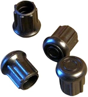 Black Rubber Tips for Chair Legs, Canes, Crutches 5/8 Inch Set of 4