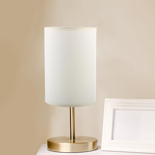 Balacoo Cylindrical Linen Lamp Shade for E27 Base, 7.9" Modern White Fabric Barrel Lamp Shade Cover, Lampshade Replacement for Table & Bedside Lights, Minimalist Lampshade for Bedroom Living Room by balacoo - Image 2