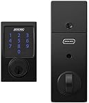 Schlage BE469ZP CEN 622 Connect Smart Deadbolt with Alarm with Century Trim in Matte Black, Z-Wave Plus Enabled