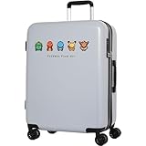 [ポケットモンスター] 衣類用圧縮袋付き キャラクターキャリー スーツケース M ピクセルアート 59L-68L キャリーケース キャリーバッグ pk-0881-56 (グレー)