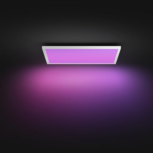 Philips Hue Surimu White and Colour Ambiance Smart Lighting Square Panel Light, 60x60 cm, with Bluetooth, Works with Alexa, Google Assistant and Apple Homekit, New Generation