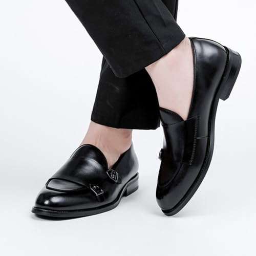 Mens Slip On Dress Shoes Genuine Leather Loafers for Men Comfortable Business Casual Oxfords Pointed Toe2