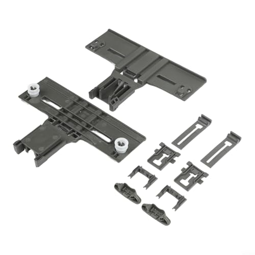 Upluxmira Kit de ajuste de estante superior para lavavajillas W10350376 mejorado con construcción de polímero, incluye ajustadores, posicionadores, cierres de clip de brazo y clips de parada