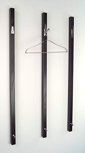 Preisvergleich Produktbild freeroom24 Garderobenpaneel Line / Schwarz Holzstruktur