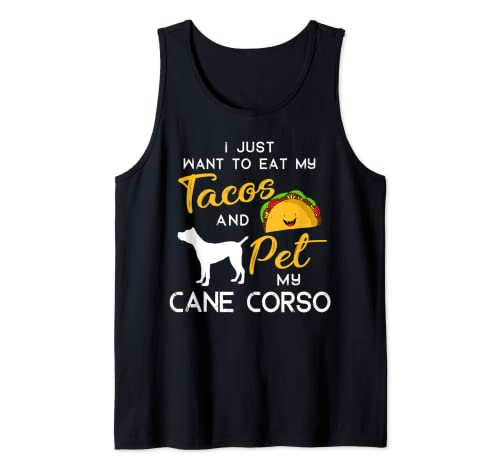 Cane Corso Dog Tacos lover owner Christmas Birthday Gift Camiseta sin Mangas