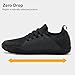 relxfeet Men's Barefoot Trail Running Shoes Zero Drop Minimalist Wide Toe Box Non-Slip Lightweight Cross-Trainer Sneakers for Hiking Gym Walking, All Black 10