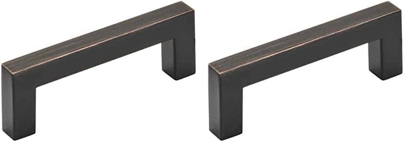 Miniatura 1 de Amerock  Mango de gabinete  Bronce aceitado  3 pulgadas (2.992 in) de centro a centro  Monumento  Paquete de 2  Jaladera de cajón  Asa de cajón