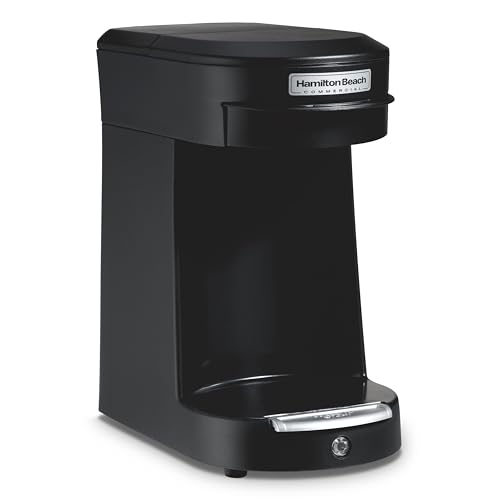 Hamilton Beach Commercial 1 Cup Pod Coffeemaker, Black, Single Serve Coffee Brewer, HDC200B