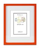 CHELY INTERMARKET MOD351 Marco Fotos Madera Moderno 20x25cm Con Paspartú Interno 15x20cm Estilo Decorativo Elegante Cuadro Decoración Vertical Pared Regalo Hogar Oficina Color Naranja 1 Unidad