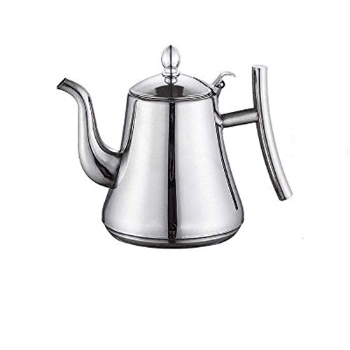 Spiegelende goldene Teekanne Edelstahl Kaffeekessel Induktion Herd Teekanne Sieb mit Aufguss für Loseblatt und Teebeutel - Büro heißes Wasser,