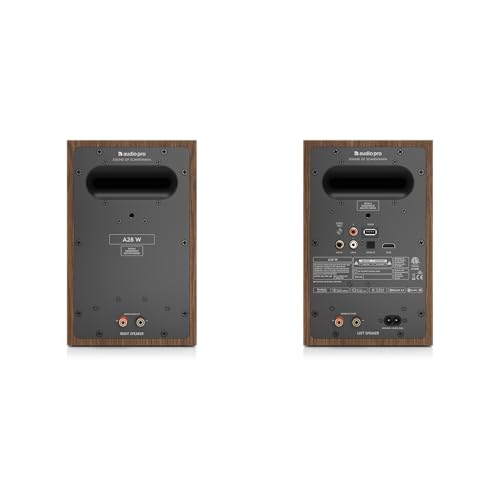 Image of Audio Pro A28 W - TV, Gaming & Music Speaker, Multiroom, WiFi and Bluetooth, AirPlay 2, Google Cast, Spotify Connect -Walnut
