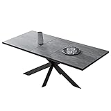 Tischdetails - Dieser Küchentisch eignet sich perfekt für Ihre Küche oder Ihr Esszimmer und verfügt über eine erweiterte Klappe, die unter der Tischplatte aufbewahrt werden kann, um Platz in Ihrem Esszimmer zu sparen. Der Tisch ist einfach mit einem feuchten Tuch und einem milden Reinigungsmittel zu reinigen. Mit modernem Landhausstil und verantwortungsvollem Holzqualität, wird die Tischplatte zum wahren Star in Ihrem Esszimmer, kann als Arbeitsplatz oder Bürotisch für Laptops und Bücher verwendet werden.