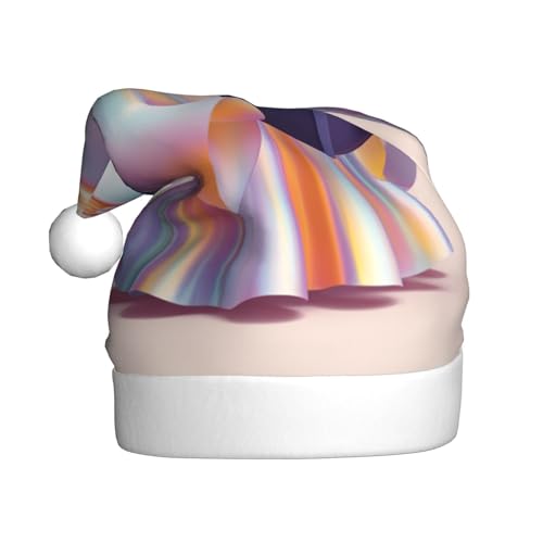 Woshuwo Coquette Bow Ghost Reading A Book Santa Hat Adult Xmas Headwear Novità Cappello di Natale