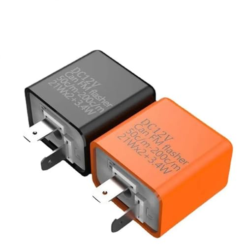 Relé intermitente de 12V 2 pines frecuencia ajustable señales de giro motocicleta Style B 2