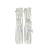 Fashion Girl Knit Leg Warmers Harajuku Bow Decor Loose Socks Vintage Kawaii Leg Sleeves Lolita Socks (Blue Bow, One Size)