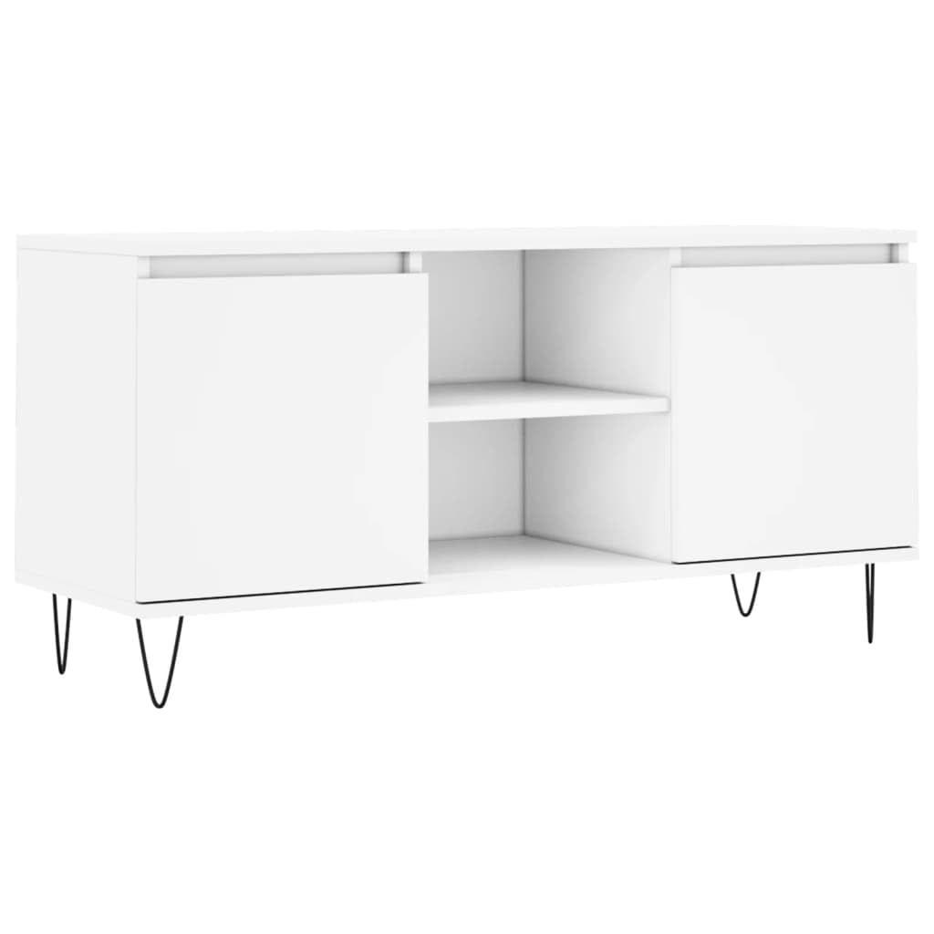Homgoday Szafka pod telewizor drewno inżynierskie białe 104x35x50 cm, szafka pod telewizor salon jadalnia stół kawowy telewizor sprzęt muzyczny szafa meble telewizor meble typ 1