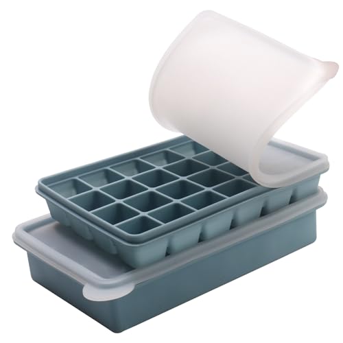 Moldes para congelador de silicona azul 2 pack miniatura 1