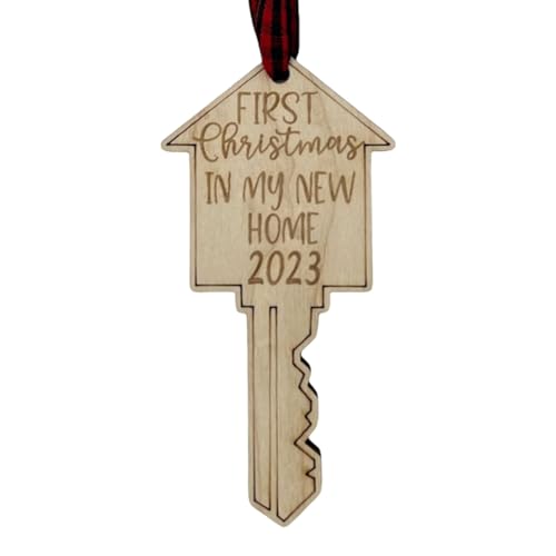 Woodlander Workshop's First Christmas in New Home Ornaments: Mark The Joy of Your New Beginnings with Timeless Charm (First Christmas in My New Home)