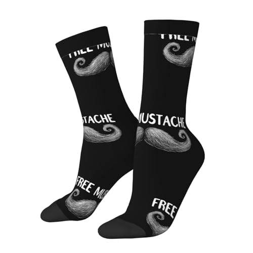 Free Mustache Rides Comfortable Stylish Socks Breathable Durable Perfect Fashionable Socks2