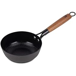 Sartenes Masterpro MasterPRO Odín | Sartén antiadherente de 16 cm, de hierro prensado, mango ergonómico de madera de acacia, utensilios de cocina, para todo tipo de cocinas
