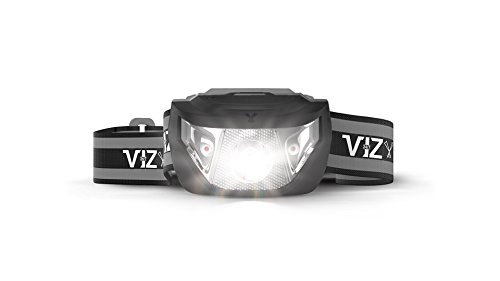 247 Viz LED Headlamp Flashlight - See The Road and Stay Safe - 5 Modes, 3 Bright White & 2 Red Lights, Lightweight & Waterproof : Running, Hiking, Camping, Dog Walking & Night Safety for Kids (Black)