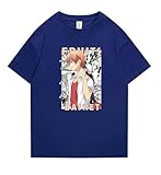 Anime Fruits Basket Souma Kyo Sudadera Kawaii Cartoon Manga Corta Kyo Jersey Fruits Basket Kyo Cosplay Camiseta, Azul A., L