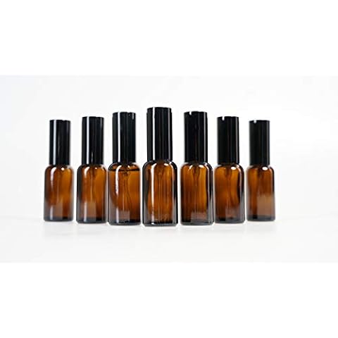 Yizhao 30ml Amber Glass Spray Bottle for Essential Oils, Small Empty Fine Mist Spray Bottle, for Cleaning, Aromatherapy, Cosmetic Sprays, Hair -24 Pcs Cover