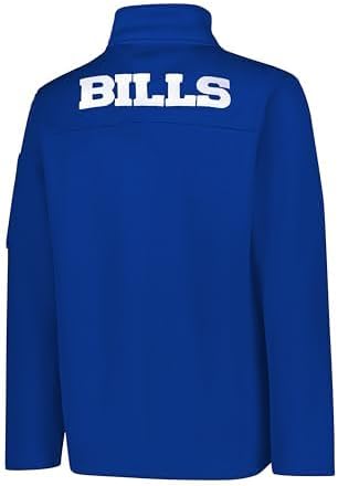 Ultra Game Men's NFL Official Super Soft Quarter-Zip Sweatshirt with Zipper Pockets - Image 3