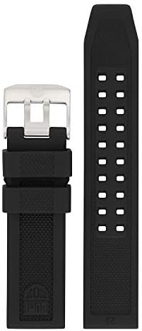 Genuine Luminox Replacement Band FPX.3050.20Q.2.K - 23 mm Black Rubber Strap with Steel Buckle for Navy Seals Series 3050