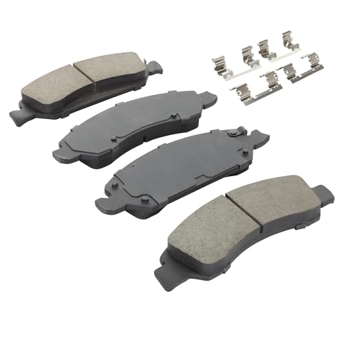 Image of QUALITY-BUILT Front Semi-Metallic Brake Pads, Premium 1001-1363M, Compatible with 2005-2020 Cadillac /Chevrolet /GMC (Avalanche,Cheyenne,Escalade,Escalade ESV,Escalade EXT,Express 1500)
