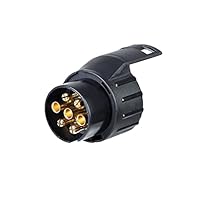 BEIJISTAR Anhänger Adapter 7 auf 13 polig, nach ISO 1724 und 11446 Genormt, AHK für 12V Systeme, 7 Poliger Auto Steckdose zu 13 Poliger Anhänger Stecker, Adapter für Pkw, Kfz und LKW, Anhängerkupplung