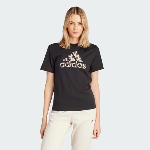 T-shirt adidas Femme Animal Graphic noir en taille XS