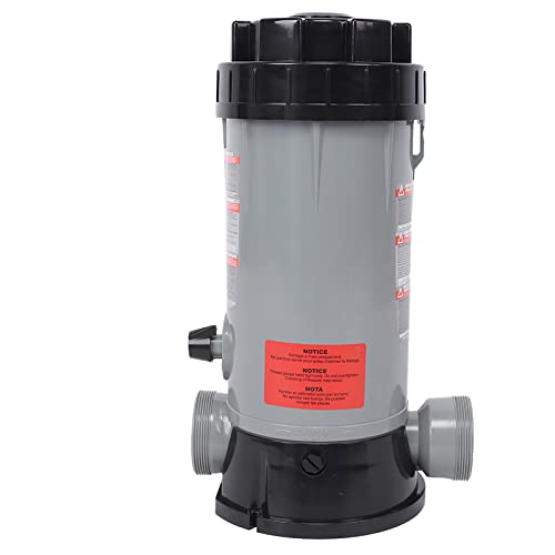 HELEVIA Dispensador Automático de Cloro para Piscinas, con Sellado Hermético, Fabricado en PVC Ecológico, Capacidad de 9 L.