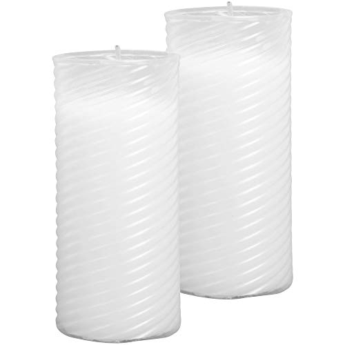 HS Candle Lot de 2 bougies de rechange - Blanc - 13 cm - N3 Cover