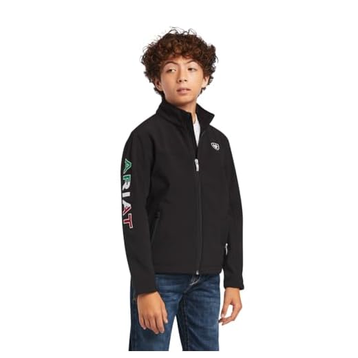 Ariat Unisex New Team Softshell MEXICO Water Resistant Jacket Black Small