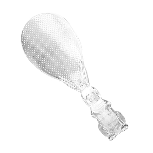 Reislöffel – 18 cm transparenter Hasenlöffel | Multifunktionaler flacher Standlöffel, Küchen-Servierwerkzeug, vielseitiges Kochgerät zum Mischen, Backen, Rühren, Schöpfen, Servieren, Salat, Suppenbuff