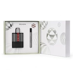 Prada Luna Rossa Carbon Eau de Toilette 100ml Gift Set 2024 (Contains 100ml EDT and 10ml Travel Spray)