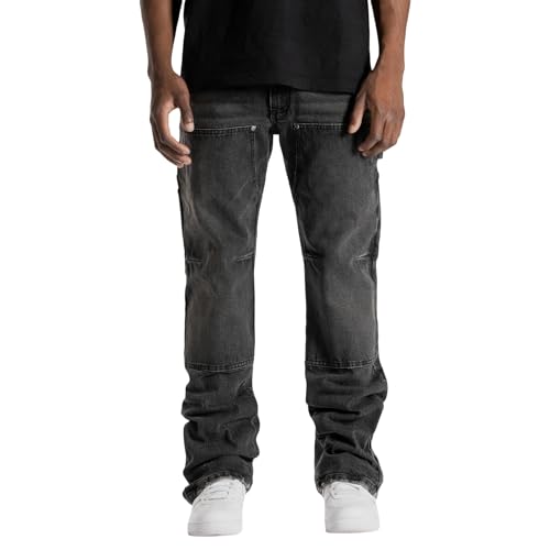 Hulpvktsgiq Men's Skinny Slim Fit Jeans Stretch Ripped Skinny Jeans Fashion Straight Leg Waist Casual Denim Pants