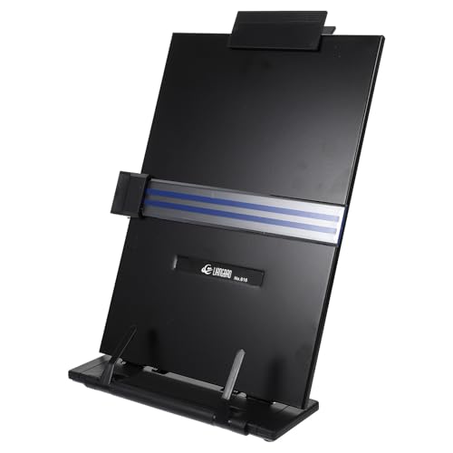 Pupitre de lecture réglable pour soulager le cou support stable en ABS noir contre la fatigue