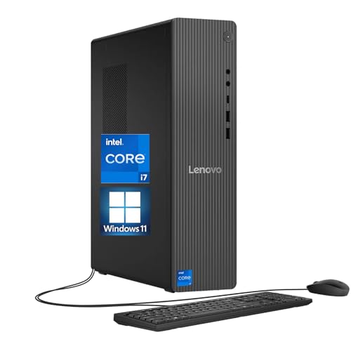 Lenovo IdeaCentre Liter Tower Desktop Computer 20-core Intel Core i7-14700 Processor 16GB DDR5 512GB SSD Office 365 for The Web HDMI + VGA Wi-Fi 6 Wired Keyboard & Mouse Windows 11