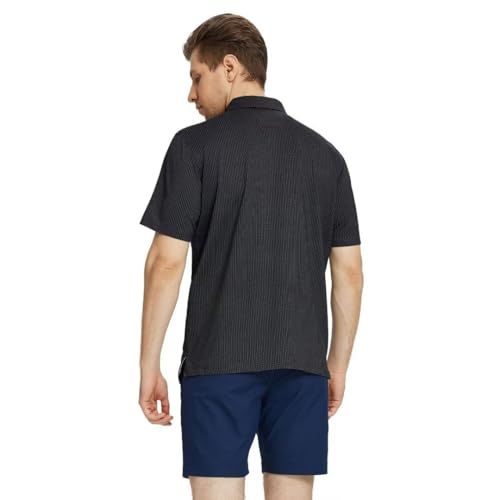 M MAELREG Mens Polo Shirts Short Sleeve Dry Fit Jacquard Performance Moisture Wicking Casual Pocket Golf Shirts for Men4