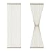 Sidelight French Door Curtains 72" Long Flax Linen Blend Sheer Door Panels Privacy Side Door Curtains Including Tiebacks for Sliding Glass Door Patio Door Windows, Natural, 25Inch Wide x 2 Pieces