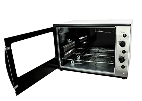 Forno Elétrico Com Espeto Giratório, 60 Litros, Bancada, Fogatti, Interior Easy Clean, Dourador, Até