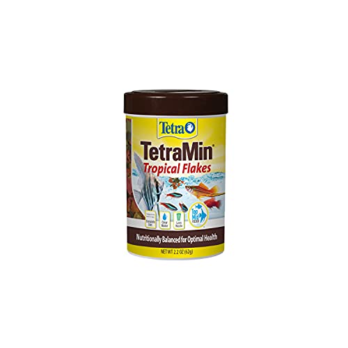 Tetra TetraMin Tropical Flakes 2.2 Ounces, Nutritionally Balanced Fish Food, Model Number: 46798771043