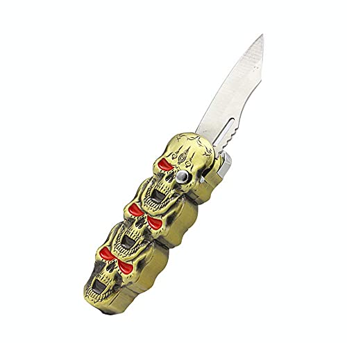 Encendedor de llama torch metal diseño calavera rojo miniatura 5