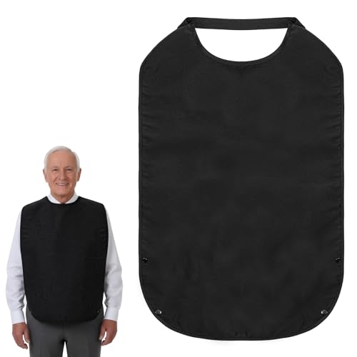 CIATBYYJ 1 Stück Wasserdichte Lätzchen für Erwachsene,Waschbar Latz für Erwachsene,Schlabberlat mit Krümelfänger Unisex Kleidungsschutz Mutter Vater Ältere Menschen Behindert