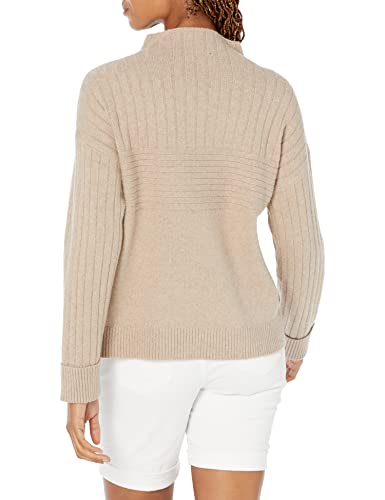 Tribal Women's L/S Funnel Nk Sweater, Taupe Grey, Large #TOP3