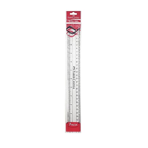 Faber-Castell Clear Broad Plastic Ruler 30cm-12 The ruler has clear measurement markings for easy drawing. It is completely safe and easy to use.