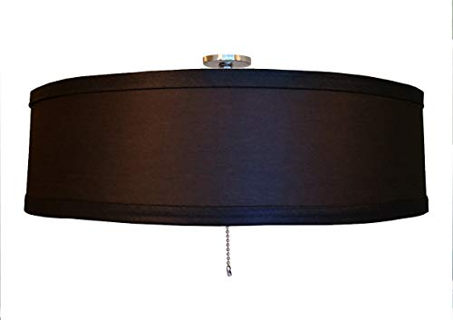 Image of Ceiling Fan Magnetic Linen Shade MAGNASHADE (Black)