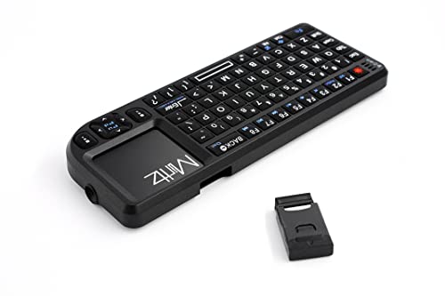 Miritz 2.4G Wireless Touchpad Keyboard And Mouse Mini Remote Control With Laser Pointer,For Windows/Android/Google/Smart Tv/Htpc/Iptv/Mac Os/Linux Black #TOP1